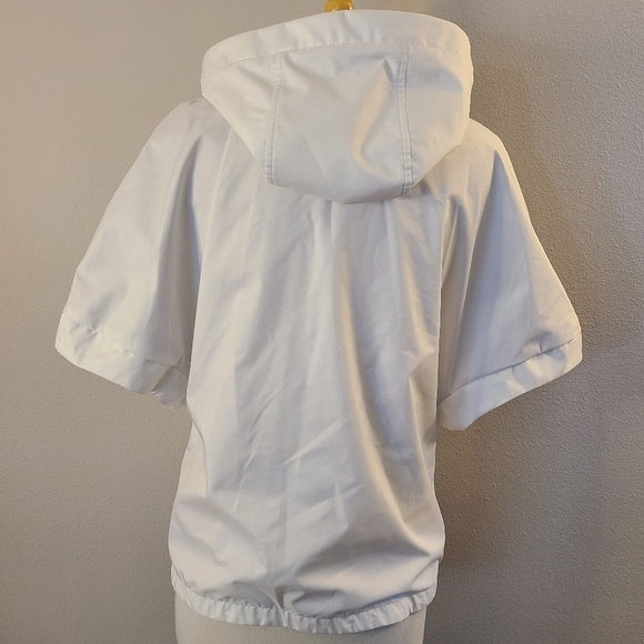 Moorer White Short Sleeve Hooded Jacket - Picture 5 of 12